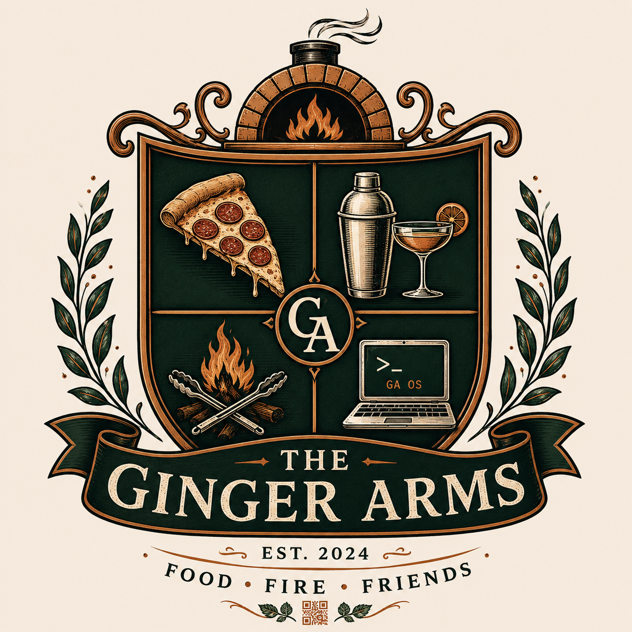 The Ginger Arms logo